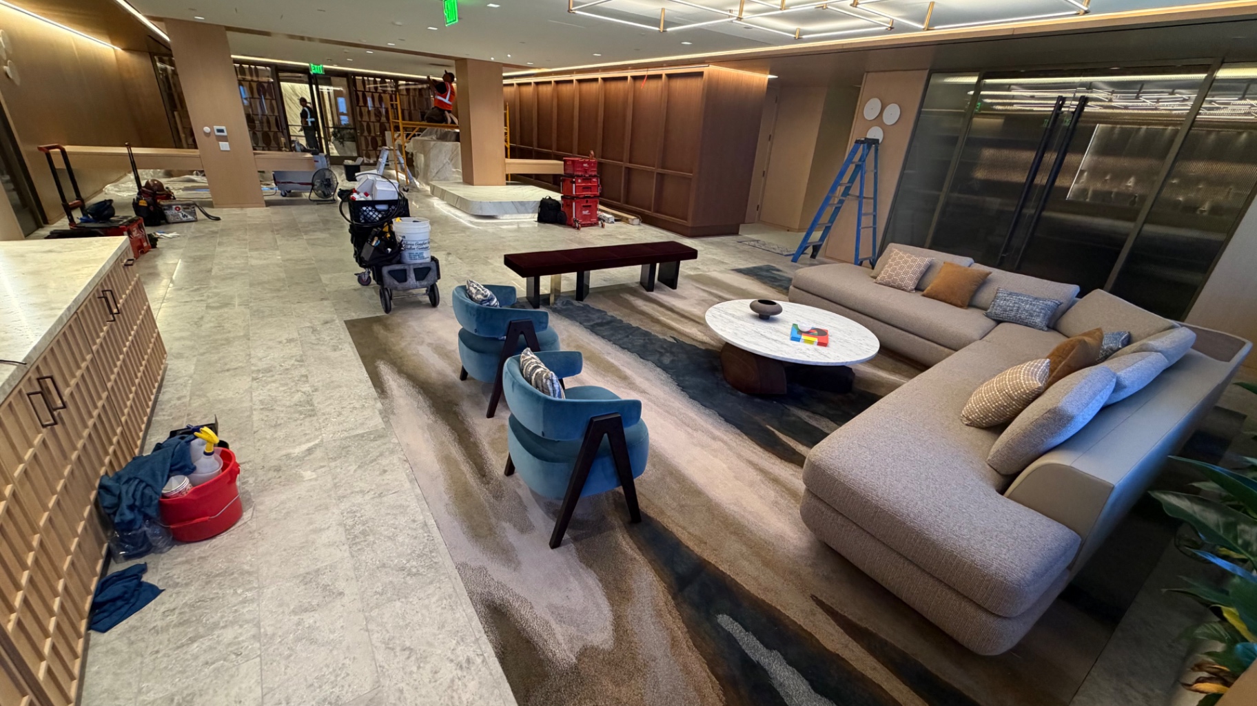 Amenity Lounge Stone Floor